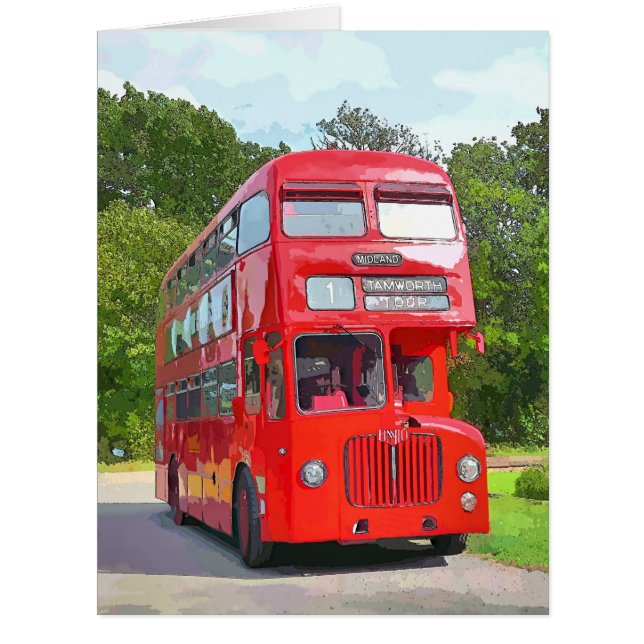 BRITISCHER ROTER BUS KARTEN (Vorderseite)