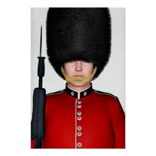 Britischer Royal Guard Soldat London Kunst Poster