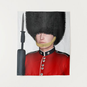 Britischer Royal Guard Soldat London Kunst Wandteppich