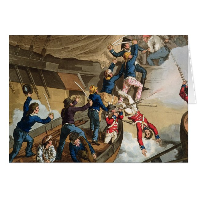 Britischer Seemann-Boarding ein Mann des Krieges, (Vorderseite (Horizontal))