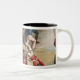 Britischer Seemann-Boarding ein Mann des Krieges, Zweifarbige Tasse