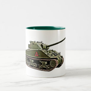 Britischer Sherman VC Firefly-Panzer Zweifarbige Tasse