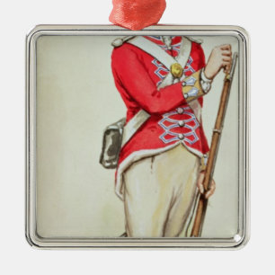 Britischer Soldat in napoleonische Zeiten Silbernes Ornament