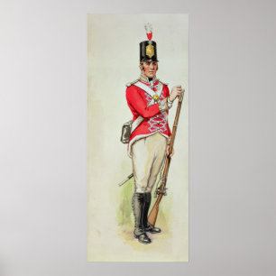 Britischer Soldat in napoleonischer Zeit Poster