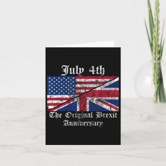 Britischer Spaß 4. Juli Pun Joke Zitat Karte