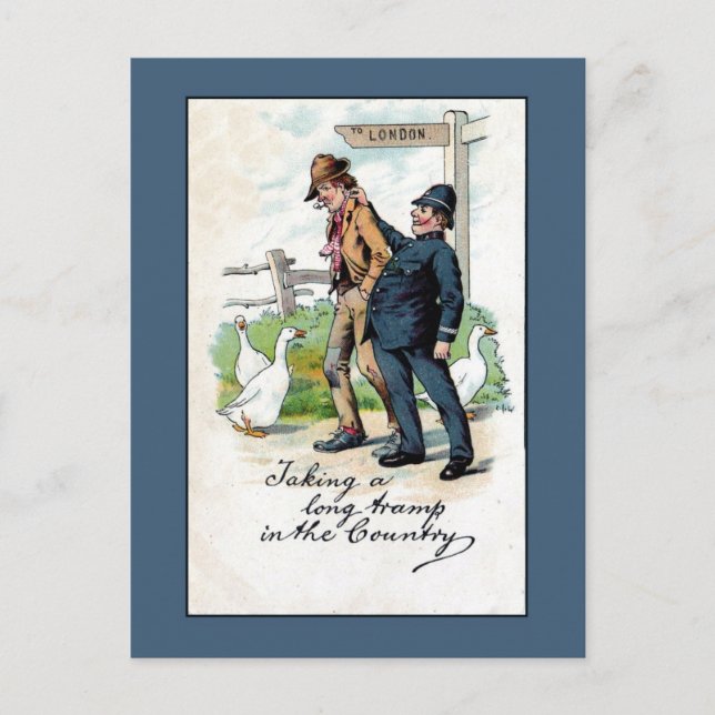 britischer Spaß der Vintagen Polizei Postkarte (Vorderseite)