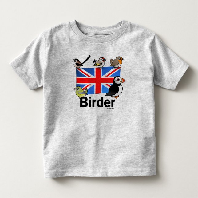 BRITISCHER Vogelbeobachter Kleinkind T-shirt (Vorderseite)