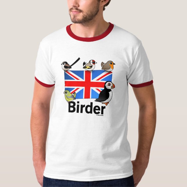 BRITISCHER Vogelbeobachter T-Shirt (Vorderseite)