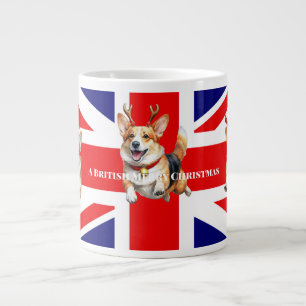 Britischer Weihnachtskorgis mit den Anthelfern von Jumbo-Tasse