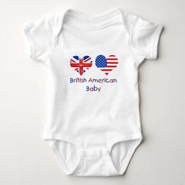 Britisches amerikanisches Baby Baby Strampler (Vorderseite)