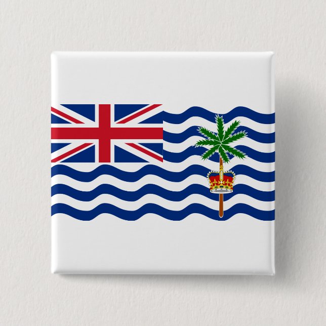 Britisches der Ozean-Gebiets-Flagge IO Button (Vorderseite)