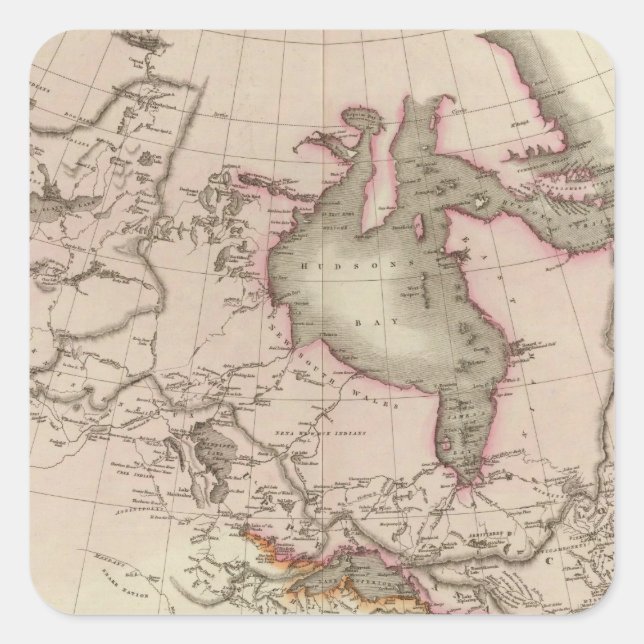 Britisches Eigentum in Nordamerika Quadratischer Aufkleber (Vorderseite)