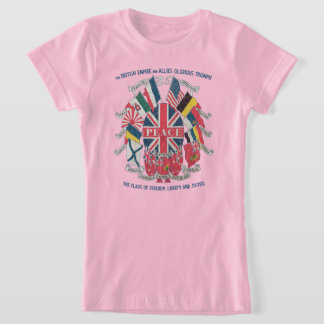 Britisches Empire und Alliierte Friedens Vintage E T-Shirt