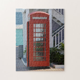 Britisches Englisch altes Telefonzellen-Puzzle