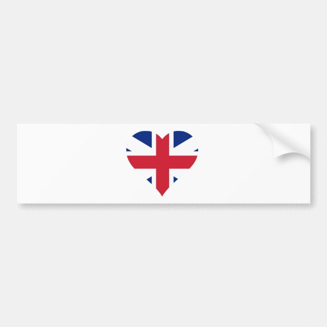 Britisches Flaggen-Herz Autoaufkleber (Vorne)