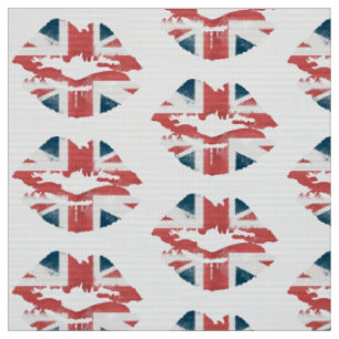 Britisches Flaggen-Lippengewebe Stoff