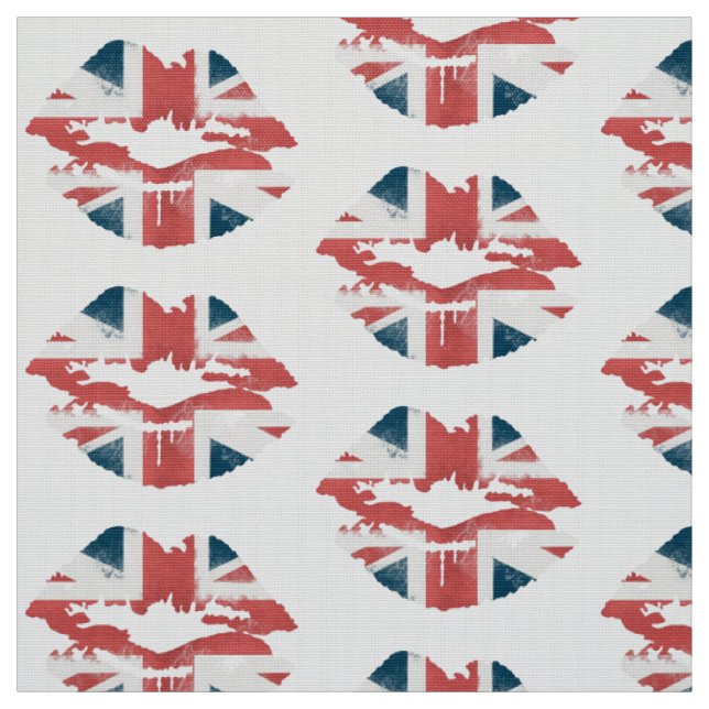 Britisches Flaggen-Lippengewebe Stoff (Muster)