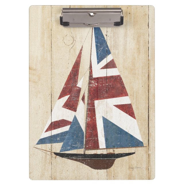 Britisches Flaggen-Segelboot Klemmbrett (Vorderseite)