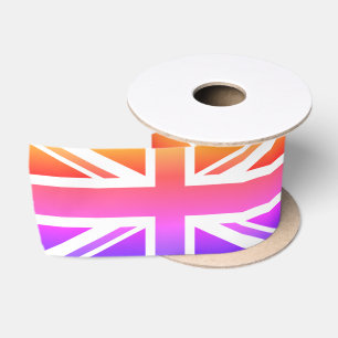 Britisches Flaggenband, Regenbogen, Vereinigtes Kö Satinband