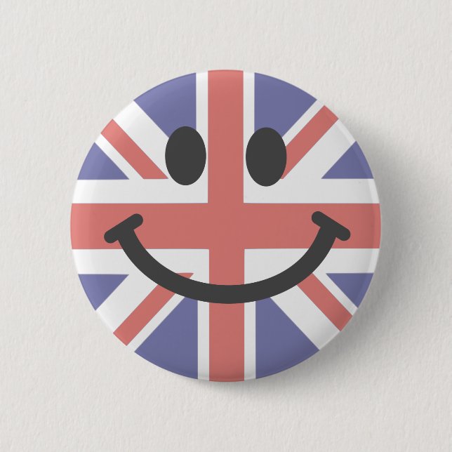 Britisches Flaggengesicht Button (Vorderseite)