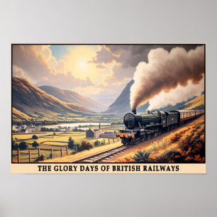 Britisches Goldenes Zeitalter der Dampfreise Poster