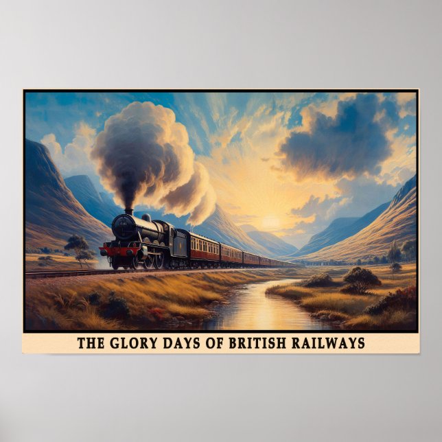 Britisches Goldenes Zeitalter der Dampfreise Poster (Vorne)