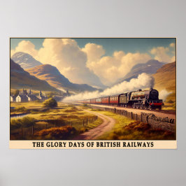 Britisches Goldenes Zeitalter der Dampfreise Poster