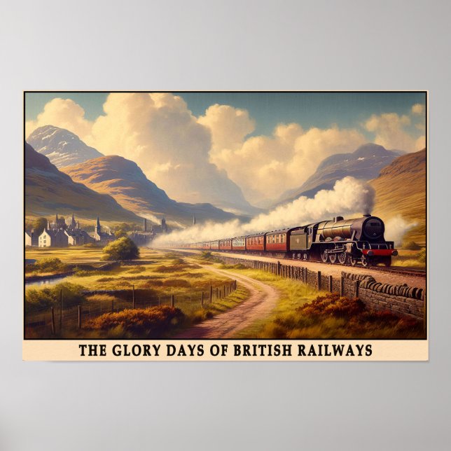 Britisches Goldenes Zeitalter der Dampfreise Poster (Vorne)