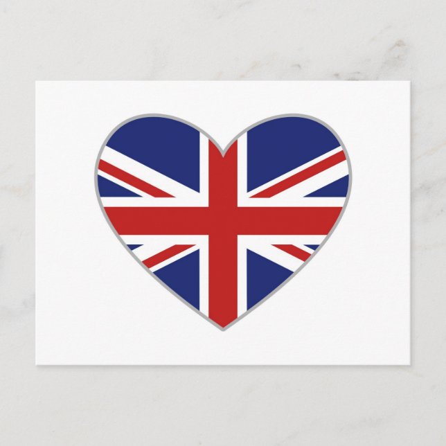 britisches Herz Postkarte (Vorderseite)