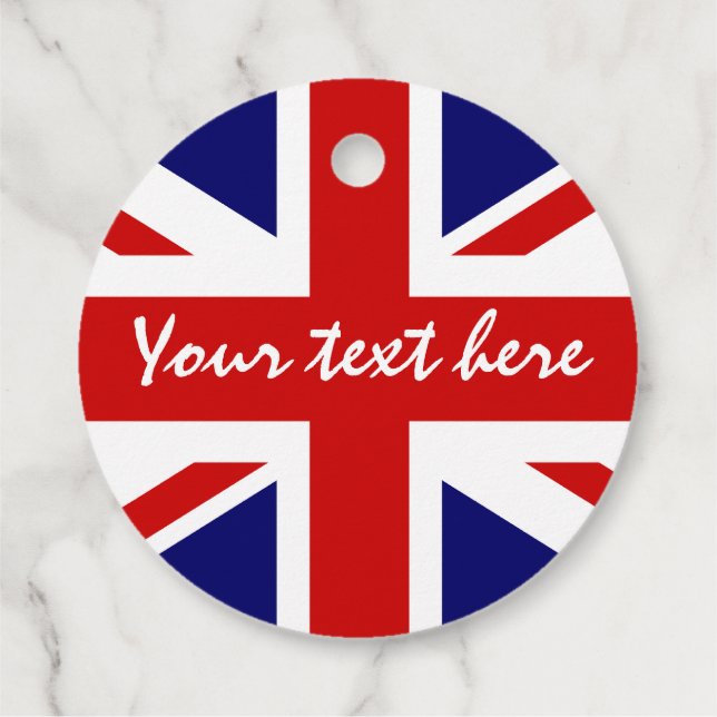 Britisches Party-Flagge Geschenkanhänger (Rückseite)