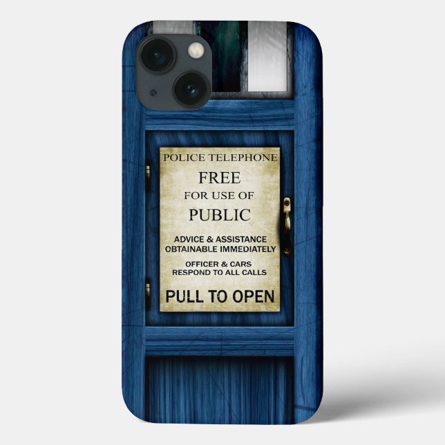 Britisches Polizei-allgemeines Telefonzelle iPhone Case-Mate iPhone Hülle (Rückseite)