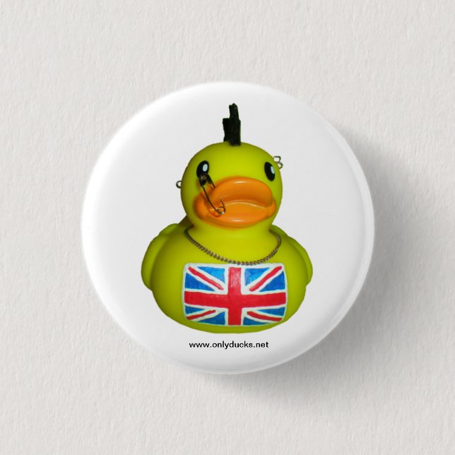 Britisches Punkgummienten-Button Button (Vorderseite)