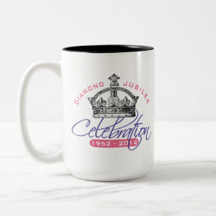 Britisches sechzigjähriges Jubliäum - königliche Zweifarbige Tasse