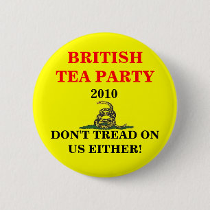 Britisches Tee-Party Button