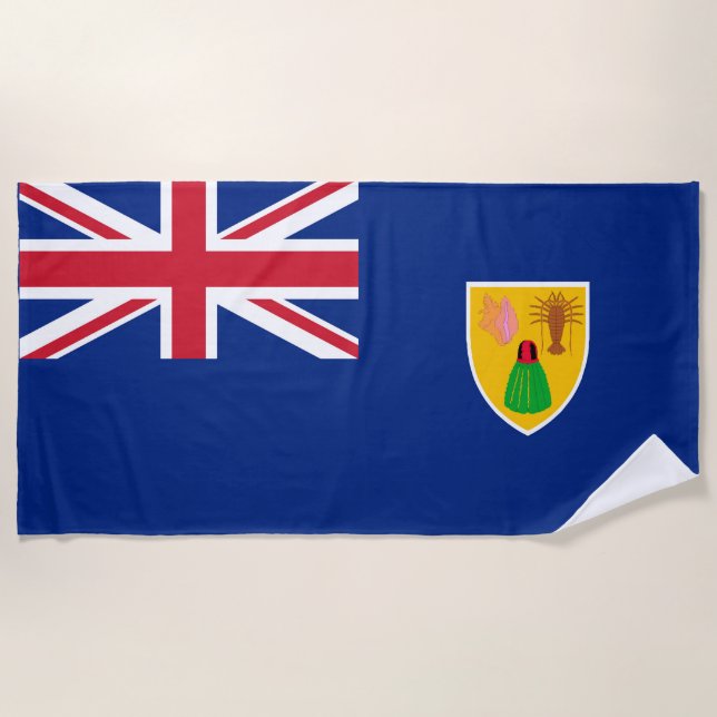 Britisches Territorium - Türken und Caicos Flag St Strandtuch (Vorderseite)