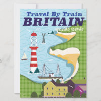 Britisches Vintages Bahnposter