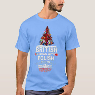 Britisches Wachstum mit polnischem Roots-Geschenk  T-Shirt