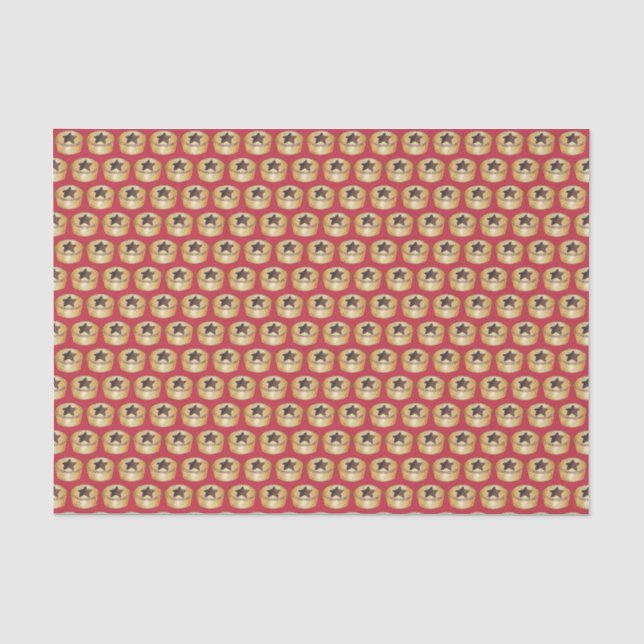 Britisches Weihnachtsfrüchte-Mince-Pie-Festivitäte Seidenpapier (Vorderseite)