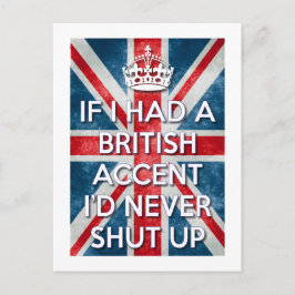 British Accent Postkarte