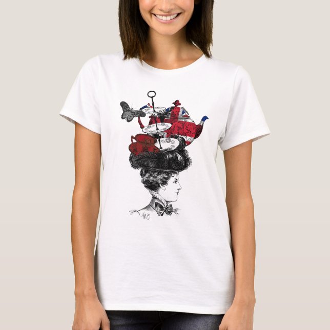 British Afternoon Tea Hat T-Shirt (Vorderseite)