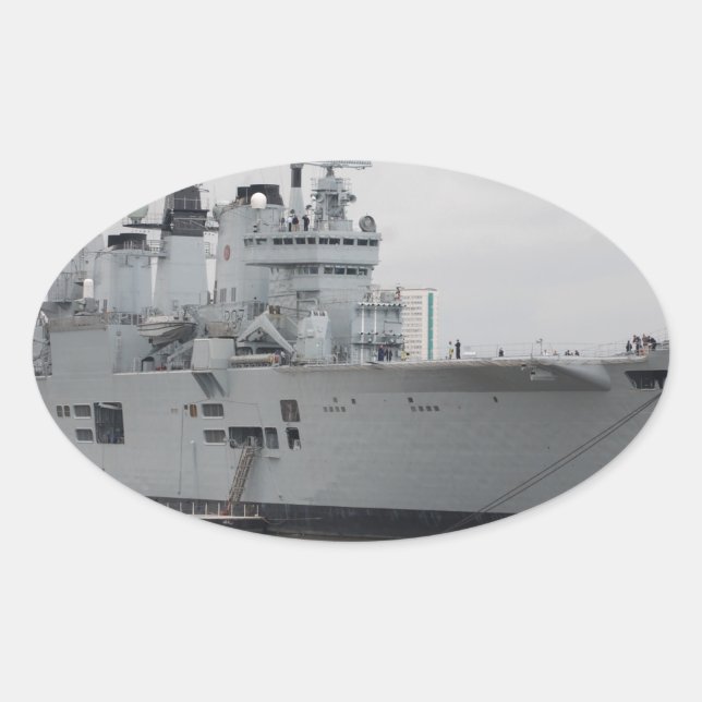 British Aircraft Carrier Ovaler Aufkleber (Vorderseite)