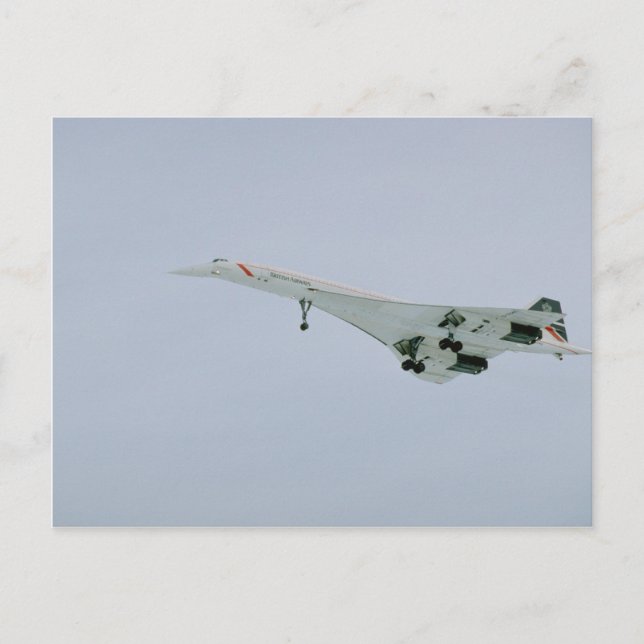 British Airways Concorde auf der Endabfahrt, Ottaw Postkarte (Vorderseite)