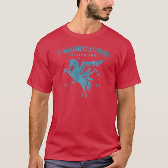 British Army der ersten Im Flugzeug Division - Vin T-Shirt (Vorderseite)