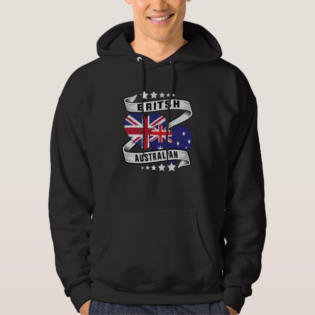 British Australian  British Australia flag and Uk  Hoodie (Vorderseite)