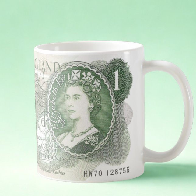 British Bank Note Tasse - 1970 One Pound Note on T (Von Creator hochgeladen)