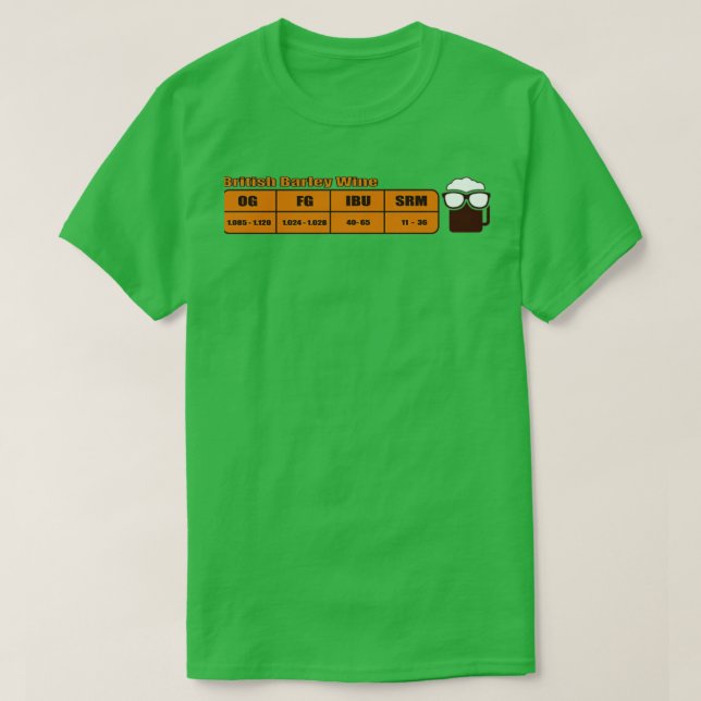 British Barley Wine Brewing Style T T-Shirt (Design vorne)