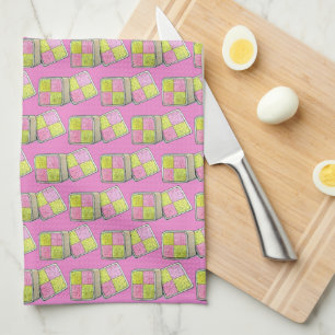 British Battenberg Marzipan Sponsor Cake UK Food Geschirrtuch