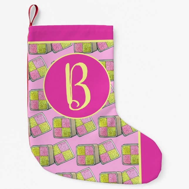 British Battenberg Marzipan Sponsor Cake UK Food Kleiner Weihnachtsstrumpf (Vorderseite)