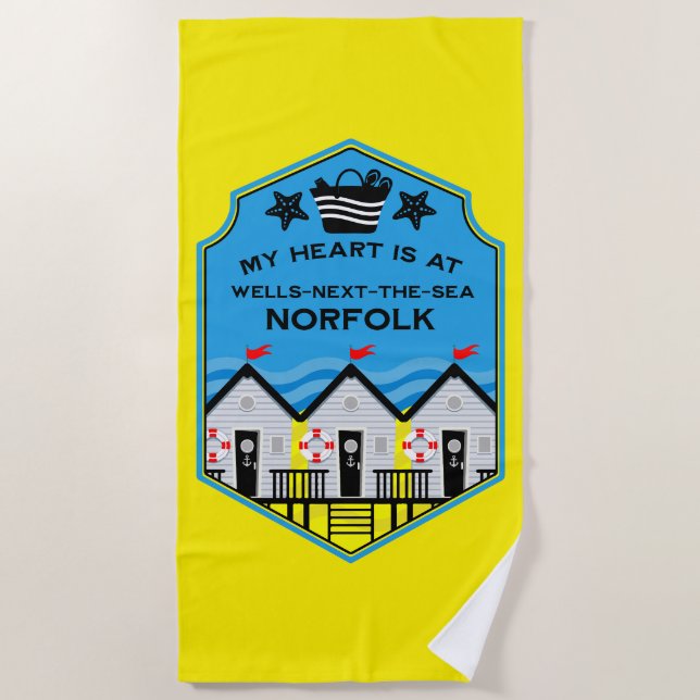 British Beach Hut Geschenke und Dekoration Strandtuch (Vorderseite)