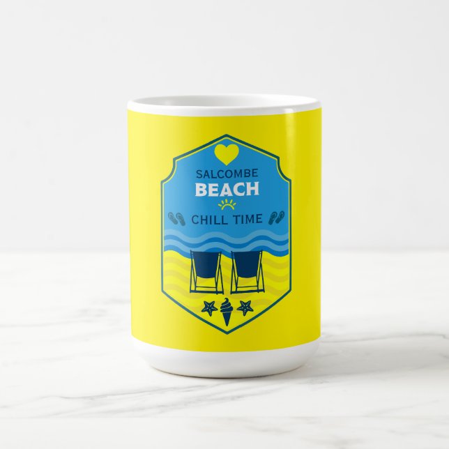 British Beach-Themed-Geschenk Kaffeetasse (Mittel)